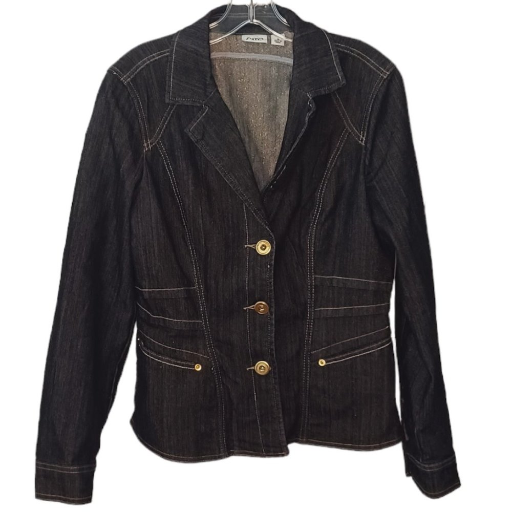 Cato Dark Wash Denim Jacket Size Medium